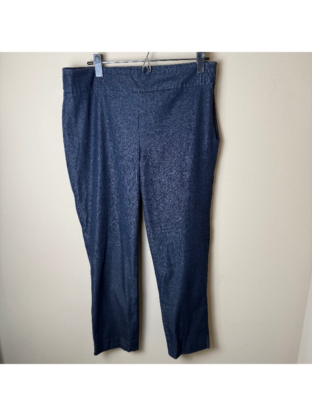 Talbots Chatham Ankle Pant Womens 10 Blue Dark Denim Classic Preppy Office Work